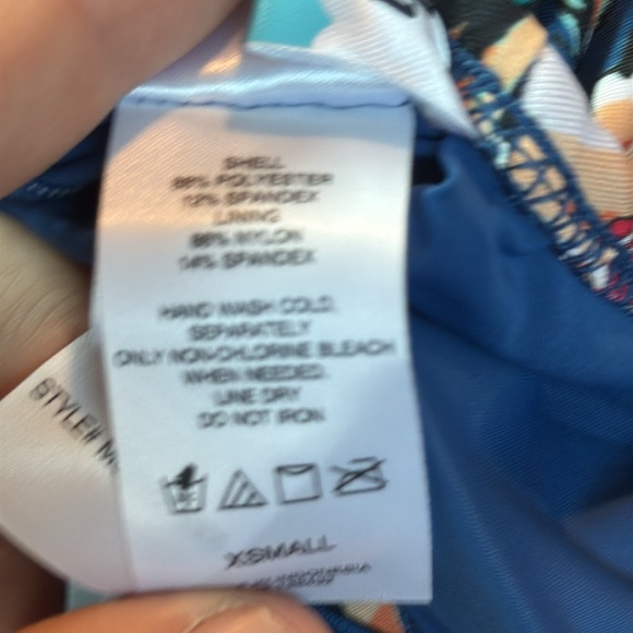 ModCloth Reese Blue Floral One Piece Swimsuit S - Picture 7 of 10